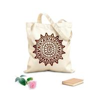 AILOONG Bolsa de tela con correa de cincha Tótem del Sol, símbolo tribal maya inca, azteca Tela de 340g/m² de grosor Bolsa para dibujar