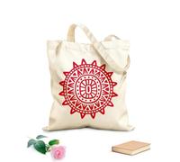AILOONG Bolsa de tela con correa de cincha Tótem del Sol, símbolo tribal maya inca, azteca Tela de 340g/m² de grosor Bolsa para dibujar