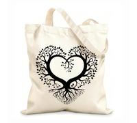 AILOONG Bolsa de tela con correa de cincha un árbol en forma de corazón Tela de 12 oz de grosor Bolsa para dibujar 25x30cm Pequeño