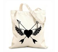 AILOONG Bolsa de tela con correa de cincha Un diseño elegante de carcaj y flecha de Cupido que simbolizan el amor y el romance. Tela de 12 oz de grosor Bolsa para dibujar 35x40cm Grande