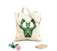 AILOONG Bolsa de tela con correa de cincha Un esqueleto con guantes de boxeo en sus manos. Tela de 340g/m² de grosor Bolsa para dibujar