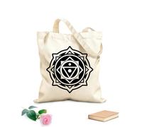 AILOONG Bolsa de tela con correa de cincha Un icono de estilo sólido del símbolo tantra. Tela de 12 oz de grosor Bolsa para dibujar 25x30cm Pequeño