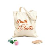 AILOONG Bolsas de almacenamiento de poliéster y algodón Cita motivacional que la vida construye Tela de 340g/m² de grosor Eslogan personalizable