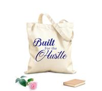 AILOONG Bolsas de almacenamiento de poliéster y algodón Cita motivacional que la vida construye Tela de 340g/m² de grosor Eslogan personalizable