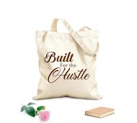 AILOONG Bolsas de almacenamiento de poliéster y algodón Cita motivacional que la vida construye Tela de 340g/m² de grosor Eslogan personalizable