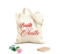 AILOONG Bolsas de almacenamiento de poliéster y algodón Cita motivacional que la vida construye Tela de 340g/m² de grosor Eslogan personalizable