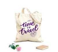 AILOONG Bolsas de almacenamiento de poliéster y algodón Citas inspiradoras, letras y estilo de vida para viajar Tela de 340g/m² de grosor Eslogan personalizable
