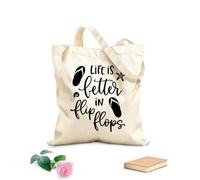 AILOONG Bolsas de almacenamiento de poliéster y algodón Conjunto de letras de verano con citas escritas a mano Tela de 12 oz de grosor Eslogan personalizable 25x30cm Pequeño