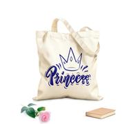 AILOONG Bolsas de almacenamiento de poliéster y algodón Conjunto de letras reales: príncipe, princesa, rey Tela de 340g/m² de grosor Eslogan personalizable