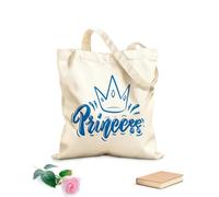AILOONG Bolsas de almacenamiento de poliéster y algodón Conjunto de letras reales: príncipe, princesa, rey Tela de 340g/m² de grosor Eslogan personalizable