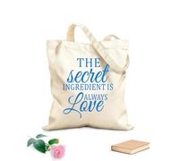 AILOONG Bolsas de almacenamiento de poliéster y algodón Inicio Citas El ingrediente secreto siempre es el amor Tela de 340g/m² de grosor Plegable