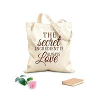 AILOONG Bolsas de almacenamiento de poliéster y algodón Inicio Citas El ingrediente secreto siempre es el amor Tela de 340g/m² de grosor Plegable