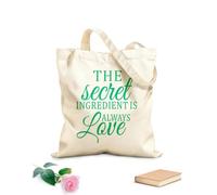 AILOONG Bolsas de almacenamiento de poliéster y algodón Inicio Citas El ingrediente secreto siempre es el amor Tela de 340g/m² de grosor Plegable