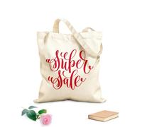 AILOONG Bolsas de almacenamiento de poliéster y algodón Inscripción escrita a mano con letras de superventas Tela de 340g/m² de grosor Eslogan personalizable