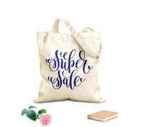 AILOONG Bolsas de almacenamiento de poliéster y algodón Inscripción escrita a mano con letras de superventas Tela de 340g/m² de grosor Eslogan personalizable