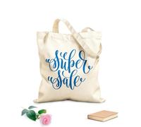 AILOONG Bolsas de almacenamiento de poliéster y algodón Inscripción escrita a mano con letras de superventas Tela de 340g/m² de grosor Eslogan personalizable
