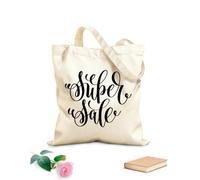 AILOONG Bolsas de almacenamiento de poliéster y algodón Inscripción escrita a mano con letras de superventas Tela de 12 oz de grosor Eslogan personalizable 25x30cm Pequeño