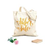 AILOONG Bolsas de almacenamiento de poliéster y algodón Inscripción escrita a mano con letras de superventas Tela de 340g/m² de grosor Eslogan personalizable