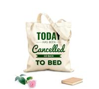 AILOONG Bolsas de almacenamiento de poliéster y algodón La cita motivacional retro de hoy ha sido cancelada. Tela de 340g/m² de grosor Eslogan personalizable
