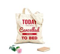 AILOONG Bolsas de almacenamiento de poliéster y algodón La cita motivacional retro de hoy ha sido cancelada. Tela de 340g/m² de grosor Eslogan personalizable