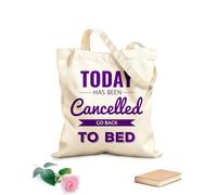 AILOONG Bolsas de almacenamiento de poliéster y algodón La cita motivacional retro de hoy ha sido cancelada. Tela de 340g/m² de grosor Eslogan personalizable