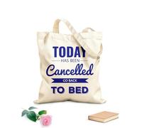 AILOONG Bolsas de almacenamiento de poliéster y algodón La cita motivacional retro de hoy ha sido cancelada. Tela de 340g/m² de grosor Eslogan personalizable