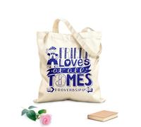 AILOONG Bolsas de almacenamiento de poliéster y algodón Letras a mano que un amigo ama en todo momento. Tela de 340g/m² de grosor Eslogan personalizable