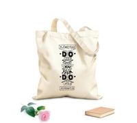 AILOONG Bolsas de almacenamiento de poliéster y algodón Letras a mano: siempre haz a los demás lo que quieras. Tela de 12 oz de grosor Eslogan personalizable 35x40cm Grande