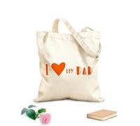 AILOONG Bolsas de almacenamiento de poliéster y algodón Letras con frase Amo a mi papá Tela de 340g/m² de grosor Eslogan personalizable