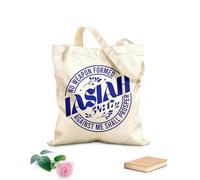 AILOONG Bolsas de almacenamiento de poliéster y algodón Ninguna arma forjada contra mí prosperará Tela de 340g/m² de grosor Eslogan personalizable