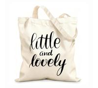 AILOONG Bolsas de almacenamiento de poliéster y algodón Pequeña y encantadora Tela de 12 oz de grosor Eslogan personalizable 25x30cm Pequeño