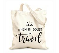 AILOONG Bolsas de almacenamiento de poliéster y algodón Tela de 12 oz de grosor Citas inspiradoras, letras y estilo de vida para viajar Eslogan personalizable 25x30cm Pequeño