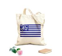 AILOONG Bolsas de almacenamiento de poliéster y algodón Tela de 340g/m² de grosor Bandera de los Estados Unidos de América con arma Eslogan personalizable