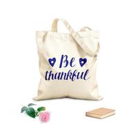 AILOONG Bolsas de almacenamiento de poliéster y algodón Tela de 340g/m² de grosor Citas cristianas escritas a mano: Dios te bendiga. Eslogan personalizable