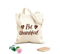AILOONG Bolsas de almacenamiento de poliéster y algodón Tela de 340g/m² de grosor Citas cristianas escritas a mano: Dios te bendiga. Eslogan personalizable