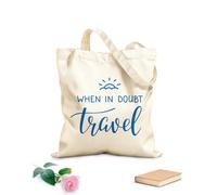 AILOONG Bolsas de almacenamiento de poliéster y algodón Tela de 340g/m² de grosor Citas inspiradoras, letras y estilo de vida para viajar Eslogan personalizable