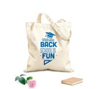 AILOONG Bolsas de almacenamiento de poliéster y algodón Tela de 340g/m² de grosor Con la escuela y la gente Eslogan personalizable
