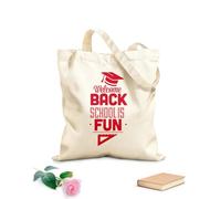 AILOONG Bolsas de almacenamiento de poliéster y algodón Tela de 340g/m² de grosor Con la escuela y la gente Eslogan personalizable
