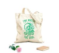 AILOONG Bolsas de almacenamiento de poliéster y algodón Tela de 340g/m² de grosor Dos ruedas mueven el alma para siempre Eslogan personalizable