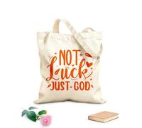 AILOONG Bolsas de almacenamiento de poliéster y algodón Tela de 340g/m² de grosor No es suerte, solo diseño de Dios. Eslogan personalizable