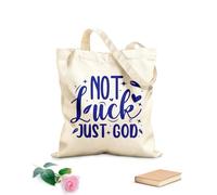 AILOONG Bolsas de almacenamiento de poliéster y algodón Tela de 340g/m² de grosor No es suerte, solo diseño de Dios. Eslogan personalizable