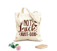 AILOONG Bolsas de almacenamiento de poliéster y algodón Tela de 340g/m² de grosor No es suerte, solo diseño de Dios. Eslogan personalizable