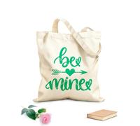 AILOONG Bolsas de almacenamiento de poliéster y algodón Tela de 340g/m² de grosor Sé mío San Valentín 3 Eslogan personalizable