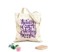 AILOONG Bolsas de almacenamiento de poliéster y algodón Tela de 340g/m² de grosor Totalmente culpable de robar corazones de San Valentín. Eslogan personalizable