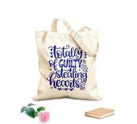 AILOONG Bolsas de almacenamiento de poliéster y algodón Tela de 340g/m² de grosor Totalmente culpable de robar corazones de San Valentín. Eslogan personalizable
