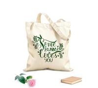 AILOONG Bolsas de almacenamiento de poliéster y algodón Un conejito te ama letras Tela de 340g/m² de grosor Eslogan personalizable
