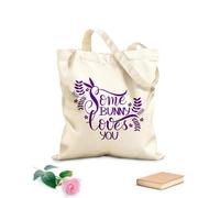 AILOONG Bolsas de almacenamiento de poliéster y algodón Un conejito te ama letras Tela de 340g/m² de grosor Eslogan personalizable