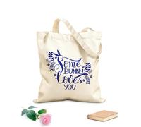 AILOONG Bolsas de almacenamiento de poliéster y algodón Un conejito te ama letras Tela de 340g/m² de grosor Eslogan personalizable