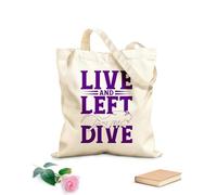 AILOONG Bolsas de almacenamiento de poliéster y algodón Vive y deja bucear, buceo divertido Tela de 340g/m² de grosor Eslogan personalizable