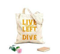 AILOONG Bolsas de almacenamiento de poliéster y algodón Vive y deja bucear, buceo divertido Tela de 340g/m² de grosor Eslogan personalizable